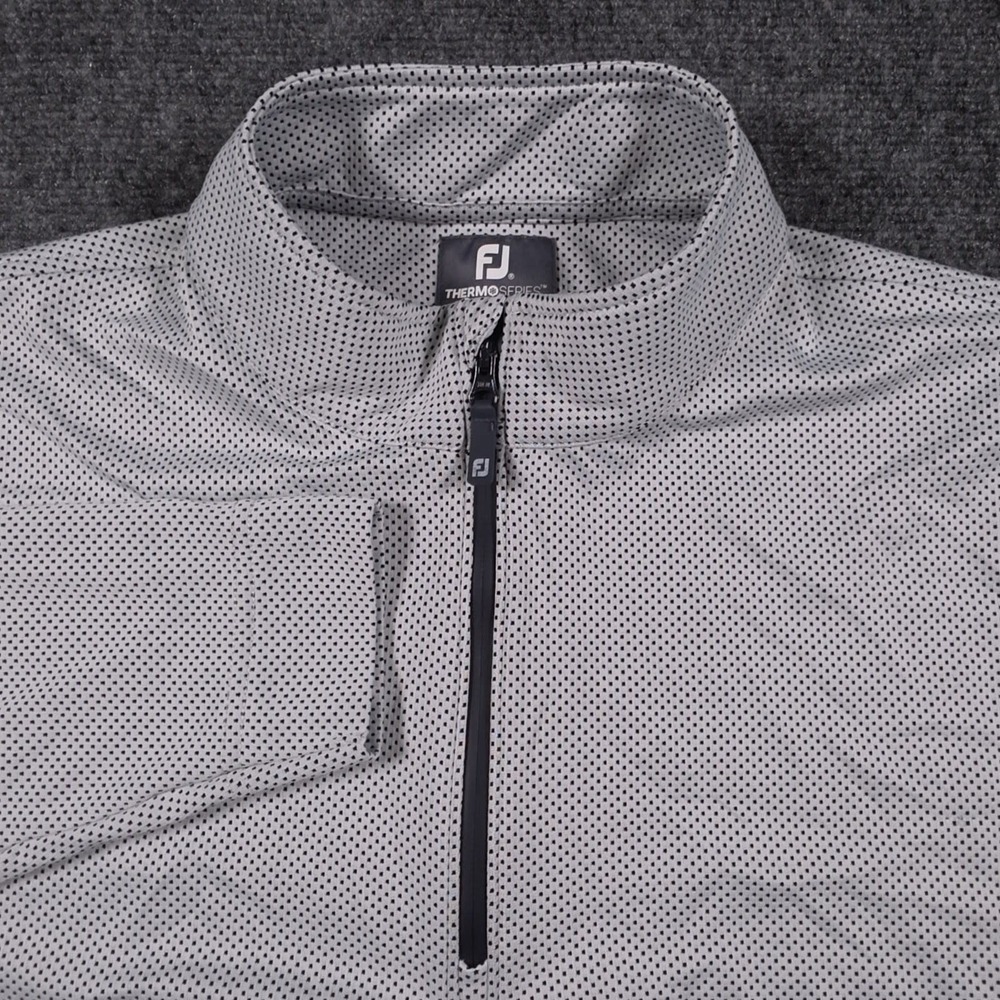 FootJoy FJ ThermoSeries Mid-Layer Mens M Geometric Pullover 1/4 Zip Golf